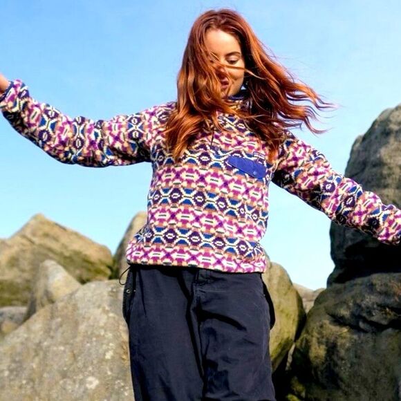 Patagonia Synchilla Snap-T Fleece Pullover Aberdeen Blue Butterfly - Picture 1 of 7